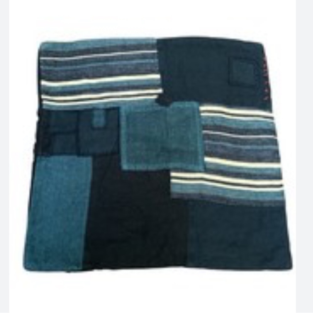 2 Ralph Lauren patchwork Cushions pillow case decoration blue size 20”X20” NWT